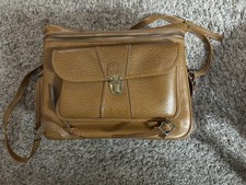 Vintage Leather Camera Case With Shoulder Strap - 2 Compartments 2 Loops