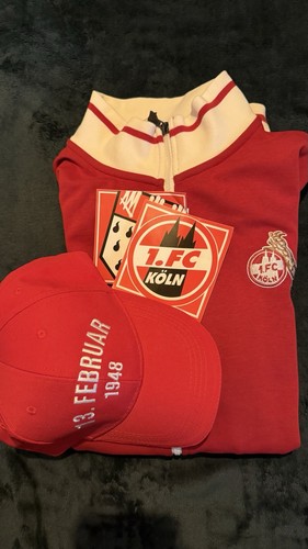 1. FC Köln Waschhandschuh – Rot-weiß Gestreift, Aus Baumwolle, Inkl. „I Love Köln“ Lesezeichen