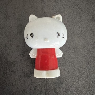 Originale Vintage Sanrio Figur Hello Kitty (Red dress 4) 1988