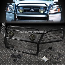 Black Brush Grille Guardround Smoke Fog Light For 03-08 Honda Pilot Yf1yf2