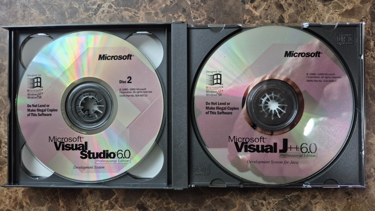 Microsoft Visual Studio 6.0 Pro 一式 Microsoft Visual Studio 6.0 6 Professional 659-00391 RETAIL Box | eBay