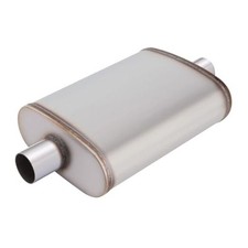 2 inch Universal Muffler, 2" Center In/Center Out ID  Overall Length: 20"