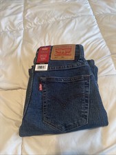 Levi  s Youth Blue Slim Flex Stretch Jeans Adjustable Waistband Size 10- New