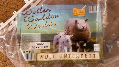 Bett Wolle Schaf, Texel, Matratze, 2,00 x 0,90 m