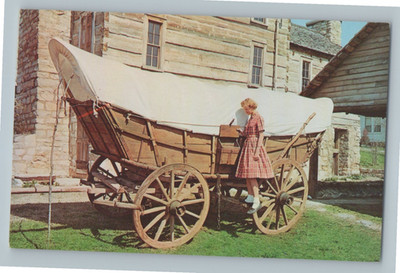 Davy Crockett Tavern Morristown Tennessee Conestoga Wagon Vintage Postcard K2