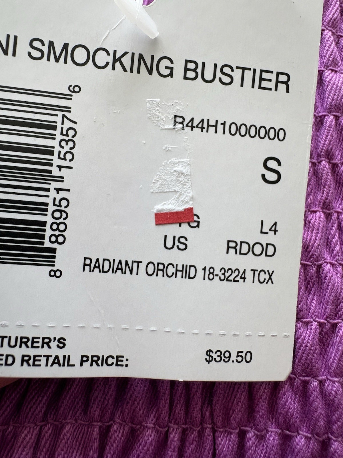 NWT G By Guess Joni Smocking Bustier top wireless camisole Size Small