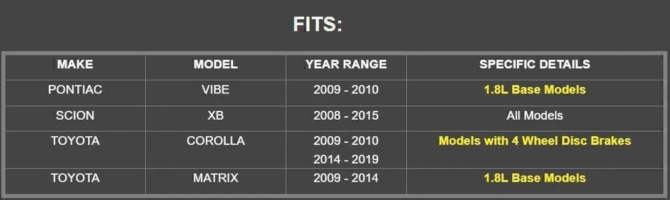 Оригинальные передние и задние керамические тормозные колодки для Toyota Corolla Matrix Scion XB Pontiac!! - Изображение 2 из 4