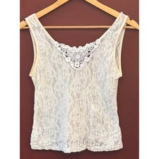 Vintage Cinema Etoile Lace Tank Top Coquette Balletcore Romantic Cottagecore