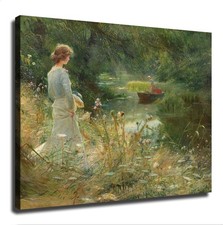 Vintage French Country Cottage Garden Meadow Poster Unframed 3sz