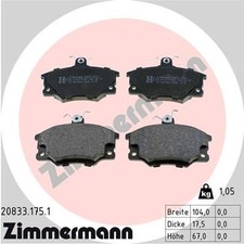 ZIMMERMANN Bremsbelagsatz, Scheibenbremse 20833.175.1 für ABARTH ALFA ROMEO