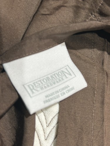 2 QTY - Restoration Hardware GREEN/CHOCOLATE SILK DIAMOND EURO Quilted Sham - Picture 2 of 3