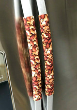 Two Refrigerator Oven Door Padded Handle Covers Mixed Nuts Set of 2