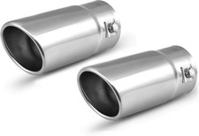 Pack Of 2 Exhaust Tips - To Fit 1.5 To 2 Inch Exhaust Tail Pipe Diameter Chrome