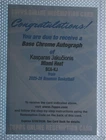 2025-26 Bowman Chrome Kasparas Jakucionis Auto Redemption Base BCA-KJ Heat RC