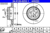Bremsscheibe Land Rover Range Rover Iii 5.0 24.0120-0253.1 (1 StüCk)