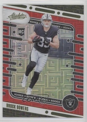 2024 Panini Absolute Rookies Red Squares 229/499 Brock Bowers #113 Rookie RC rf2