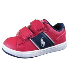 Polo Ralph Lauren Oakview II EZ Kids 5 Red Synthetic Hook-and-Loop Sneaker
