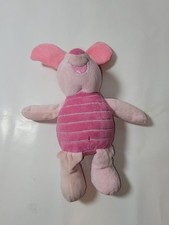Winnie The Pooh Piglet Plush Rattle 11  Pink Infant Toy Soft Clean