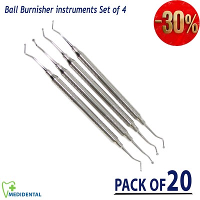 Kugelbrenner 4er Set, Dental Amalgam Zahnarzt Füllinstrumente 20er Pack