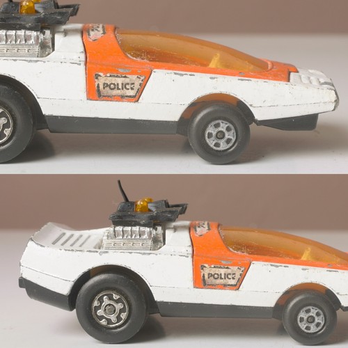 2x Matchbox Speed Kings, Police, Bandolero, 350 SLC Mercedes, '72 '74, Playworn - Bild 7 von 23