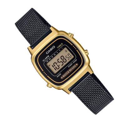 Casio Ladies' Vintage Standard Digital Black Mesh LA670WEMB-1D LA-670WEMB-1D 4549526187834 | eBay