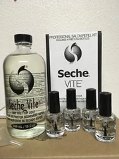 Seche Vite Refill Kit Dry Fast Top Coat 16 oz + 4 free 0.5 oz bottles !! NEW !!