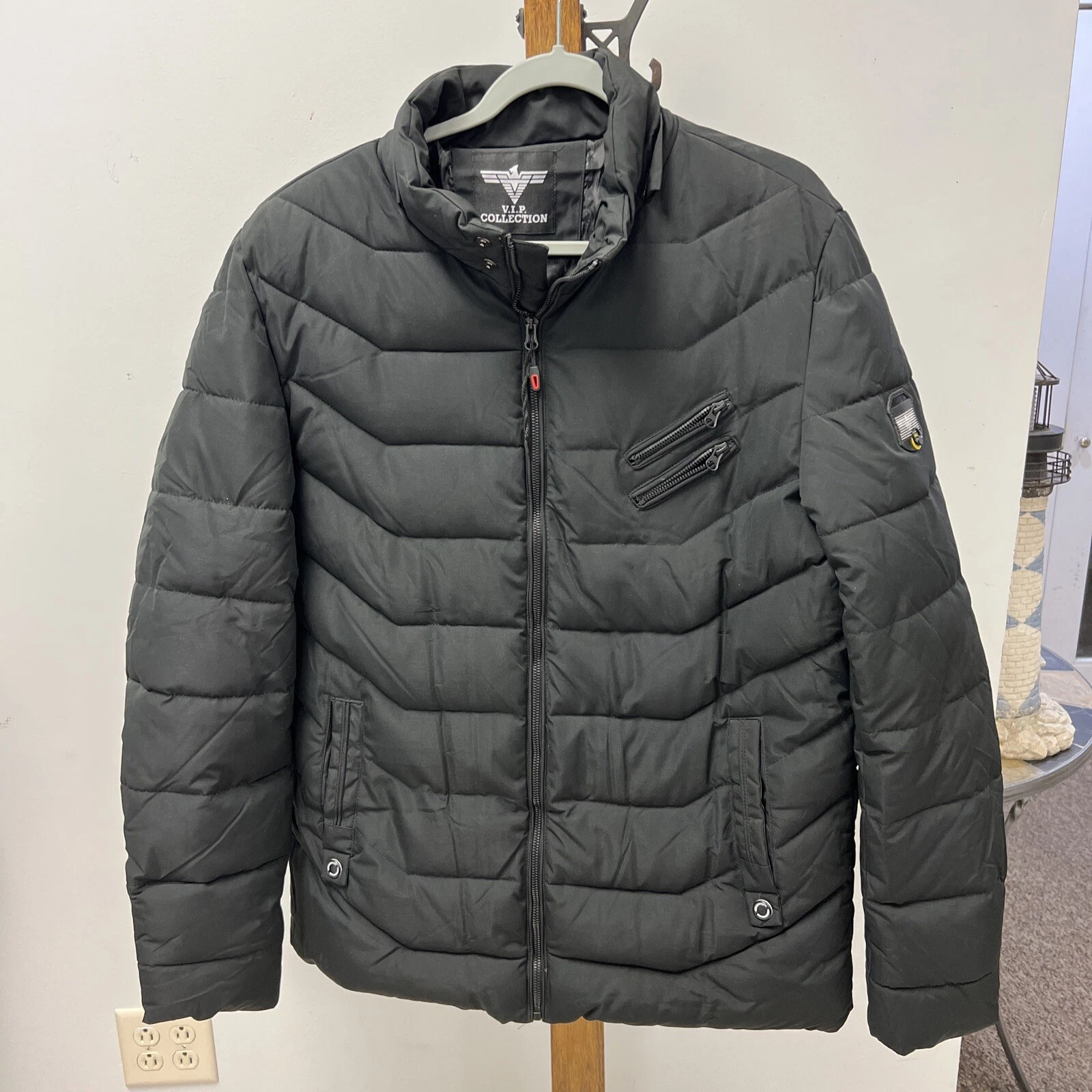 VIP COLLECTION Men's Winter Warm Puffer Jacket Size XXL ( No Hood)