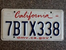 2010 California Auto Car Truck Vehicle License Plate 7BTX338