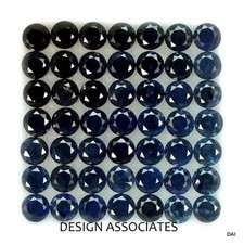 BLUE SAPPHIRE 7 MM ROUND ROYAL BLUE COLOR AAA SINGLE STONE TREATED