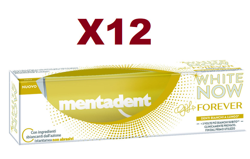 12PCS MENTADENT WHITE NOW GDL FOREVER 50ML TOOTHPASTE
