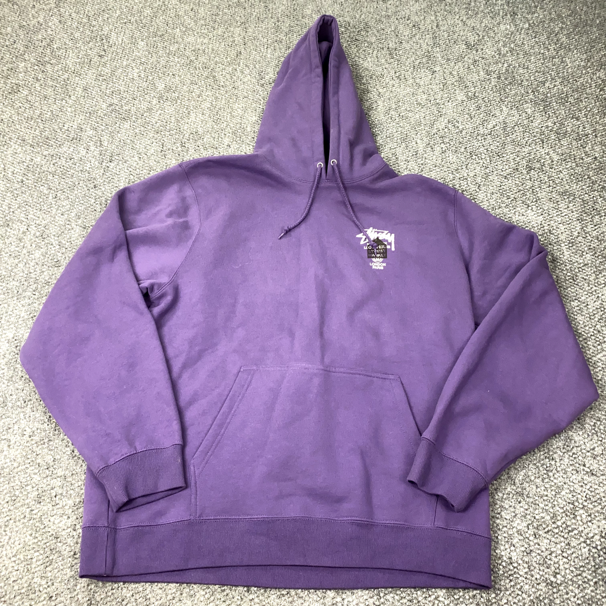 Mens Hoodies Purple Stussy Hoodie Stussy Dover Street Market World