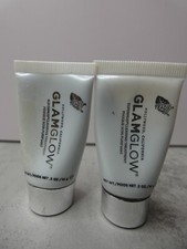 GlamGlow Set of2 Supermud Clearing Treatment Masque Mini 0.3 oz 10g Sealed