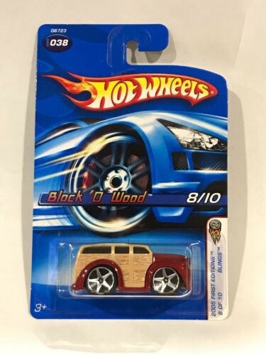 NIB 2005 First Edition Hot Wheels Block 'O Wood 8/10 #038 Car - Picture 1 of 1