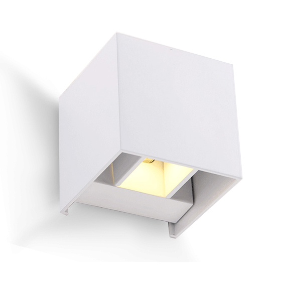 APPLIQUE LED DA PARETE BIANCO 6W IP65 LUCE WARM CALDA ORIENTABILE 3000K 3300K
