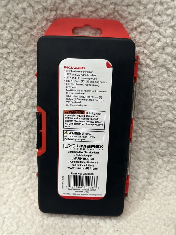 Kit de limpieza de pistola de aire Umarex calibre .177 y .22 - Incluye varilla de limpieza, nuevo Foto 2 de 2