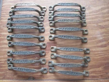 Vintage Brass Keystone Printing Drawer Pull Hardware Printer Cabinet by EACH