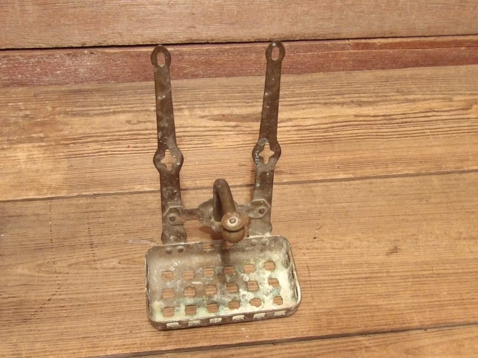 Carrito de baño de ducha de latón macizo vintage soporte de jabón montaje en pared Foto 2 de 4