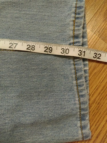Men's Levi's Red Tab 505 Button Fly Regular Fit Light Blue Denim Jeans 33x32 - Picture 3 of 9