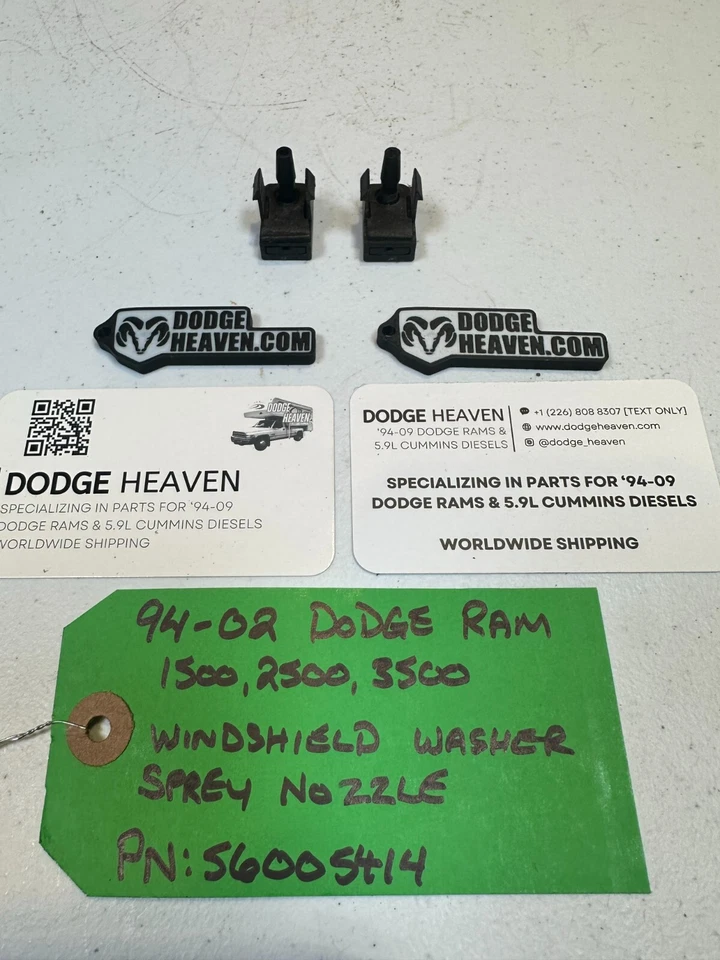 Boquillas de pulverización de líquido para lavadora de parabrisas Dodge Ram 1994-2002 OEM 56005414 Foto 3 de 4