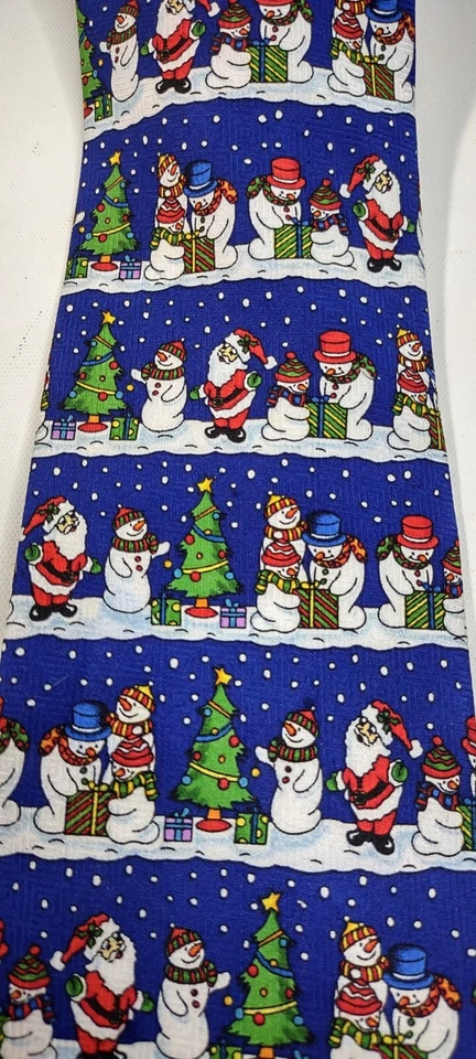 Corbata Navidad Papá Noel muñeco de nieve tiempo de vacaciones Foto 2 de 3