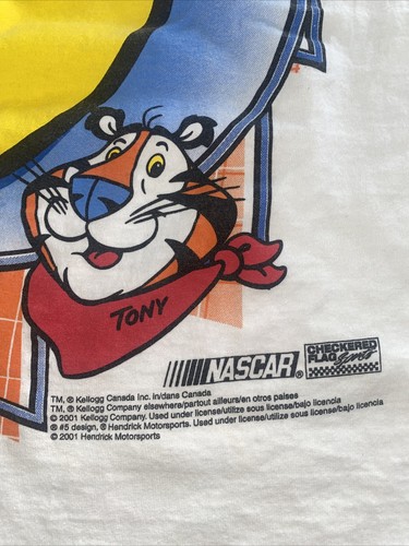VTG Nascar Shirt Terry Labonte Kellogg’s Racing Tony The Tiger Frosted Flakes 2X - Picture 12 of 12