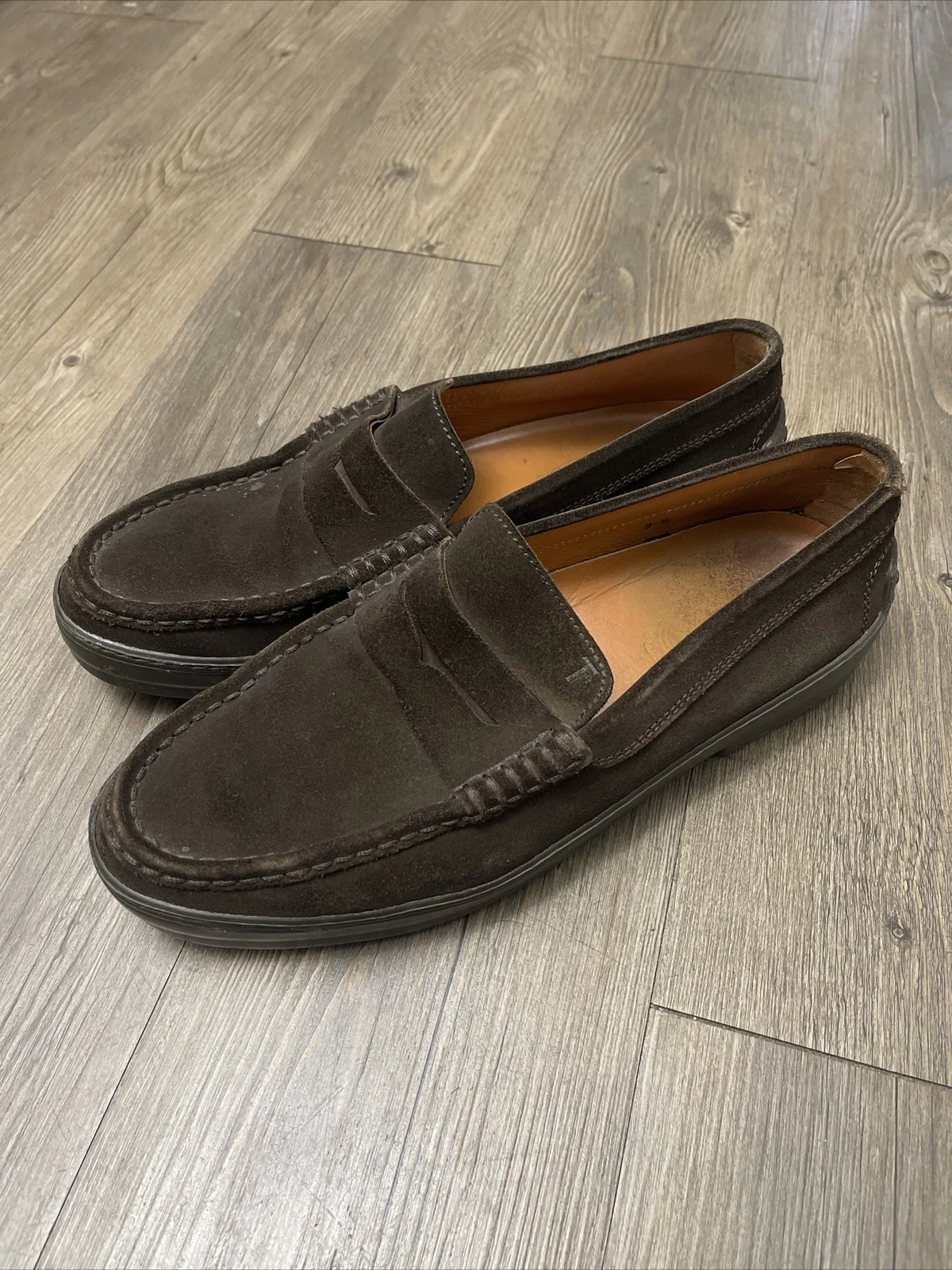 TOD’S Mocassini da guida in pelle scamosciata Tod's taglia 9 5 marrone scuro