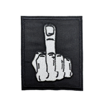 Mittelfinger Fuck BüGelbild Patch Bestickt Zum AufbüGeln AufnäHer