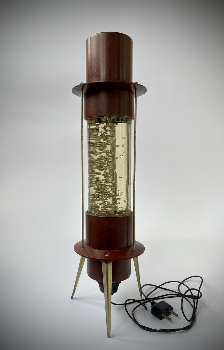 Glitter rotates rare vintage lava lamp space kosmos USSR old