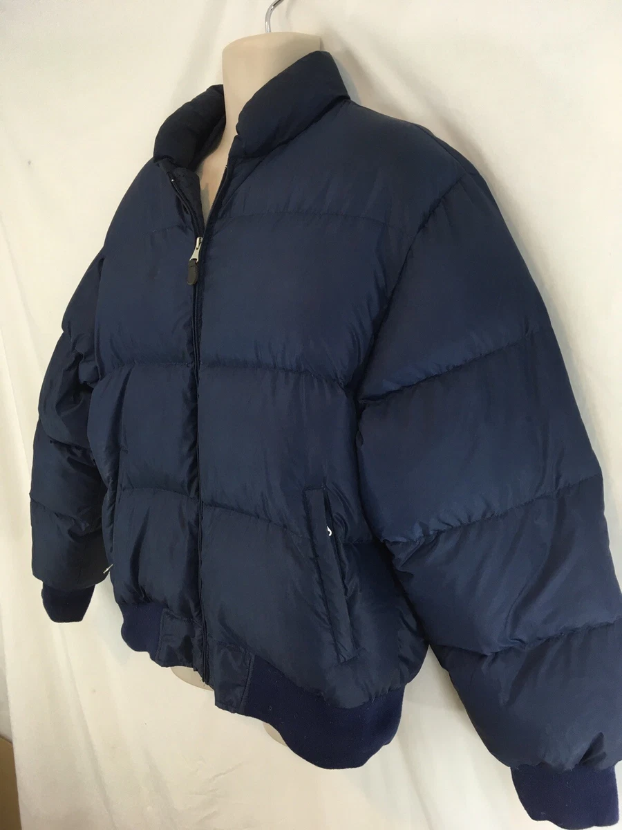 Polo Jeans Womens XL Navy Blu Goose Down Puffer Zip Frt Coat | eBay