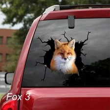 LARGE-SIZED CAR DECALS - FOX - 3 CHOICES
