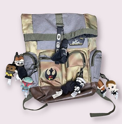 Star Wars Alliance Special Force Endor Camo Rucksack W/ Funko Plushies 