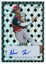 NAZZAN ZANETELLO BLACK WAVE METAL AUTOGRAPH 1/5 LEAF PERFECT GAME AAC METAL 2022