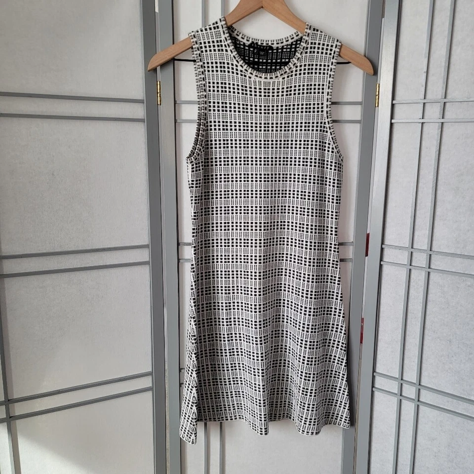 Vestido Theory, Vestido para Mujer Branteen Prosecco, Blanco y Negro, Talla Pequeña Foto 4 de 4