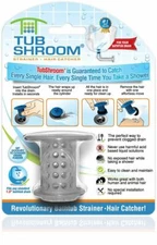 TubShroom® (Gray) Award-Winning Hair Catcher Drain Protector Strainer, No Clogs!
